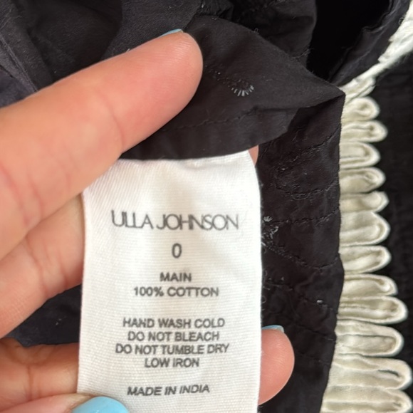 ULLA JOHNSON Hollis embroidered appliquéd pintucked cotton-poplin midi dress 0 - Picture 14 of 15